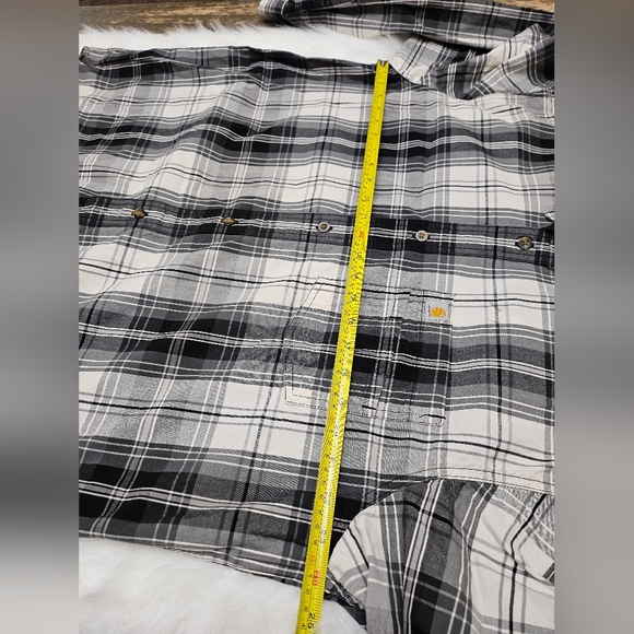 Carhartt Men’s Long Sleeve Button Down Relaxed Fit Shirt Plaid XL - Picture 7 of 10